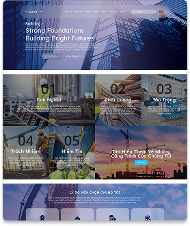 Mẫu website xây dựng 1