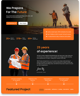 Mẫu website xây dựng 3