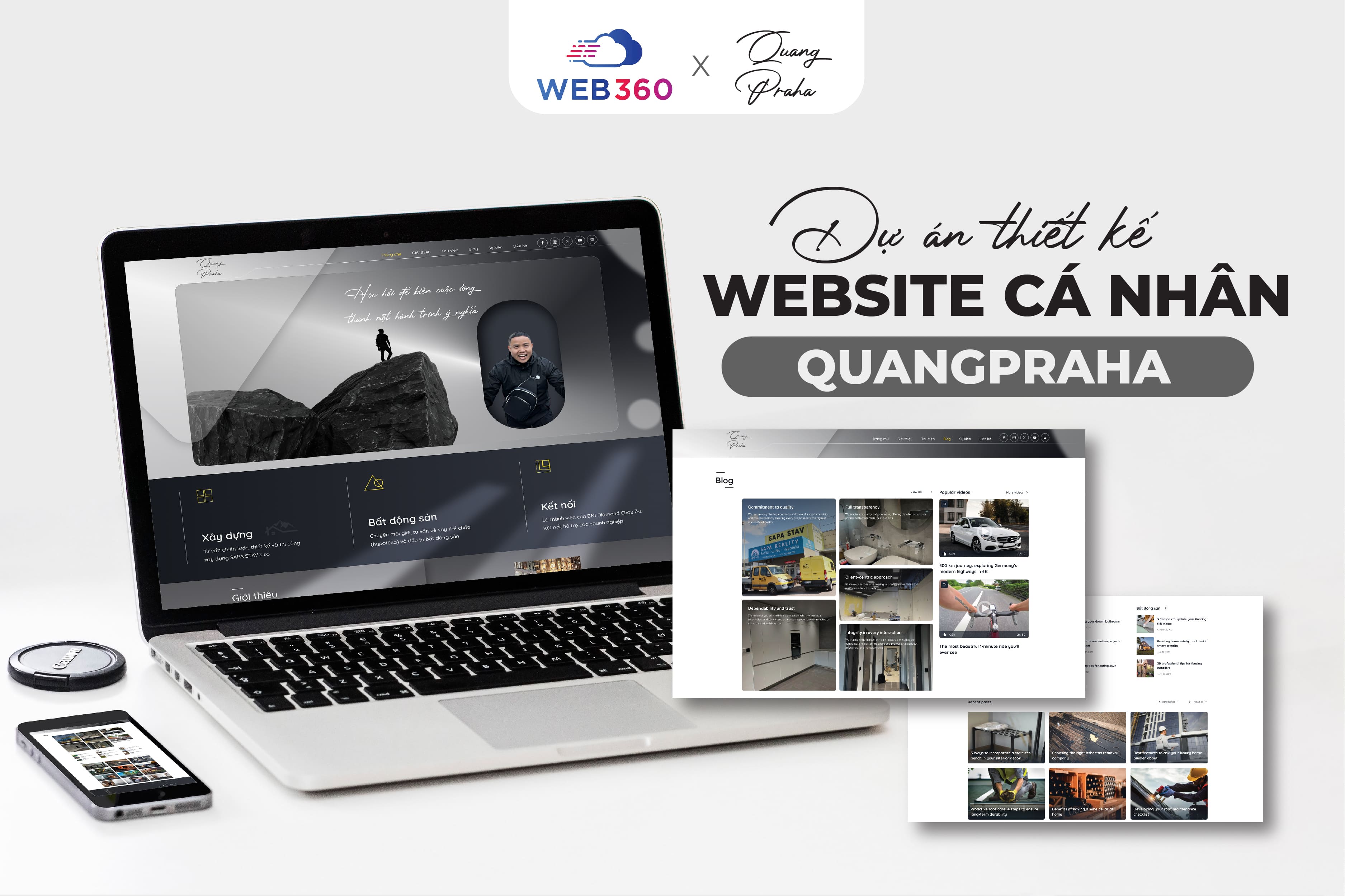 Dự án thiết kế website cá nhân Quangpraha