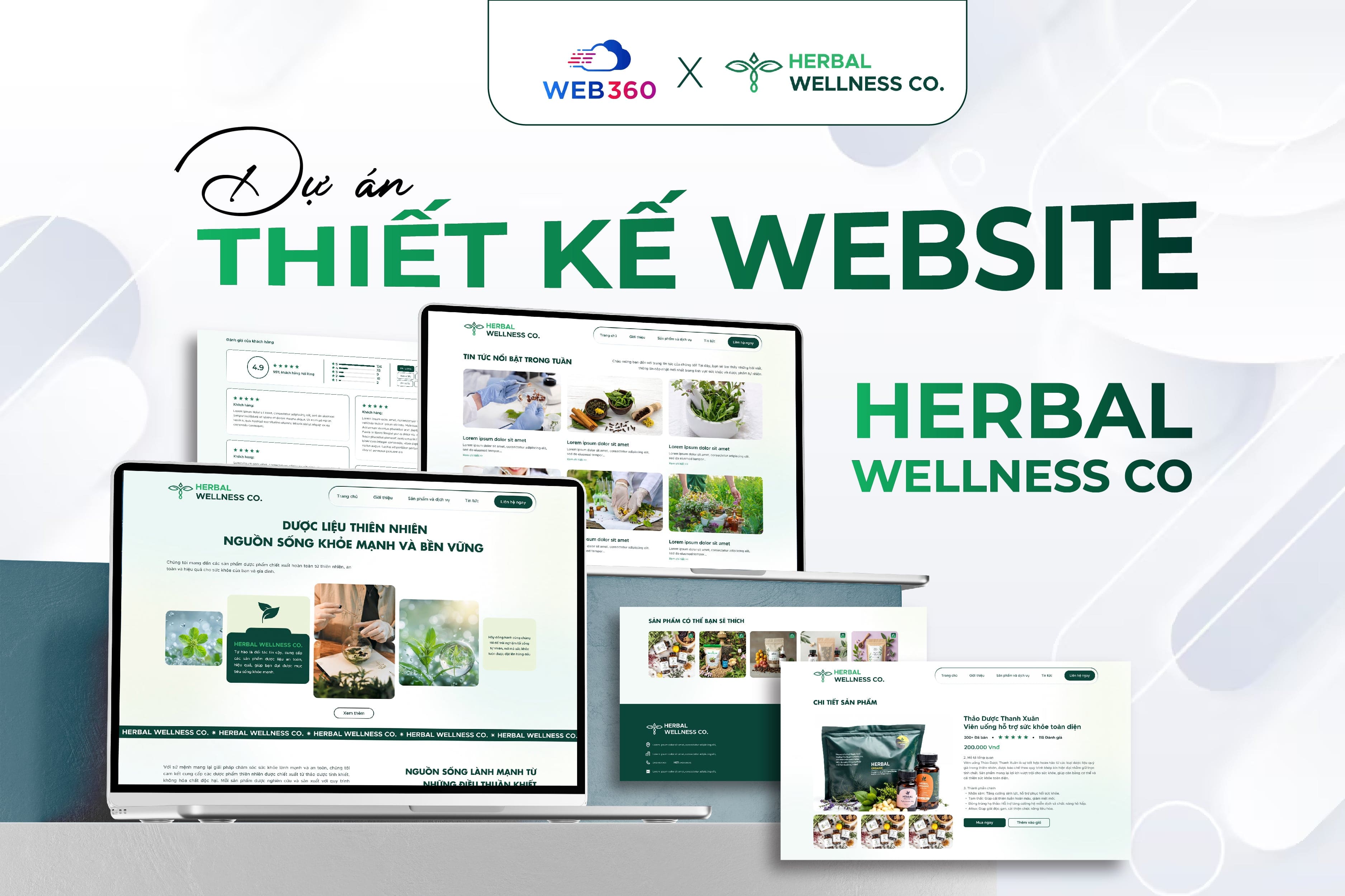 Dự án thiết kế website Herbal Wellness CO