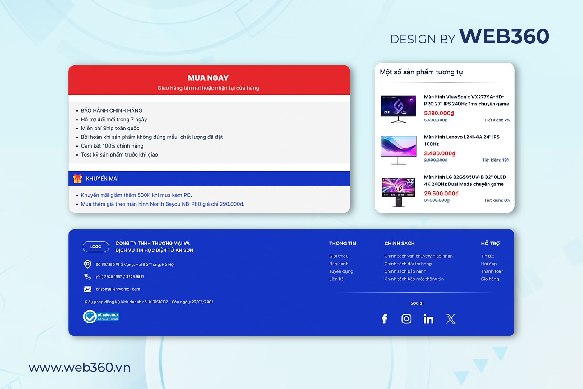 footer website An Sơn Computer