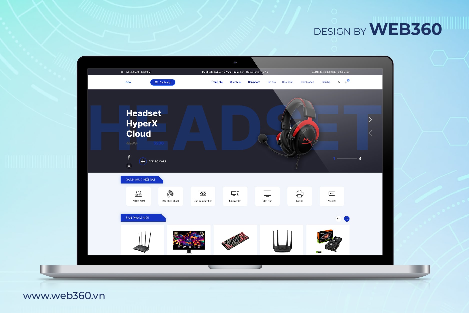 trang chủ website An Sơn Computer