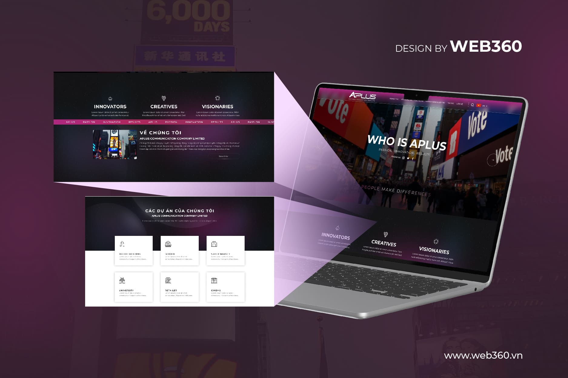 trang chủ website Aplus