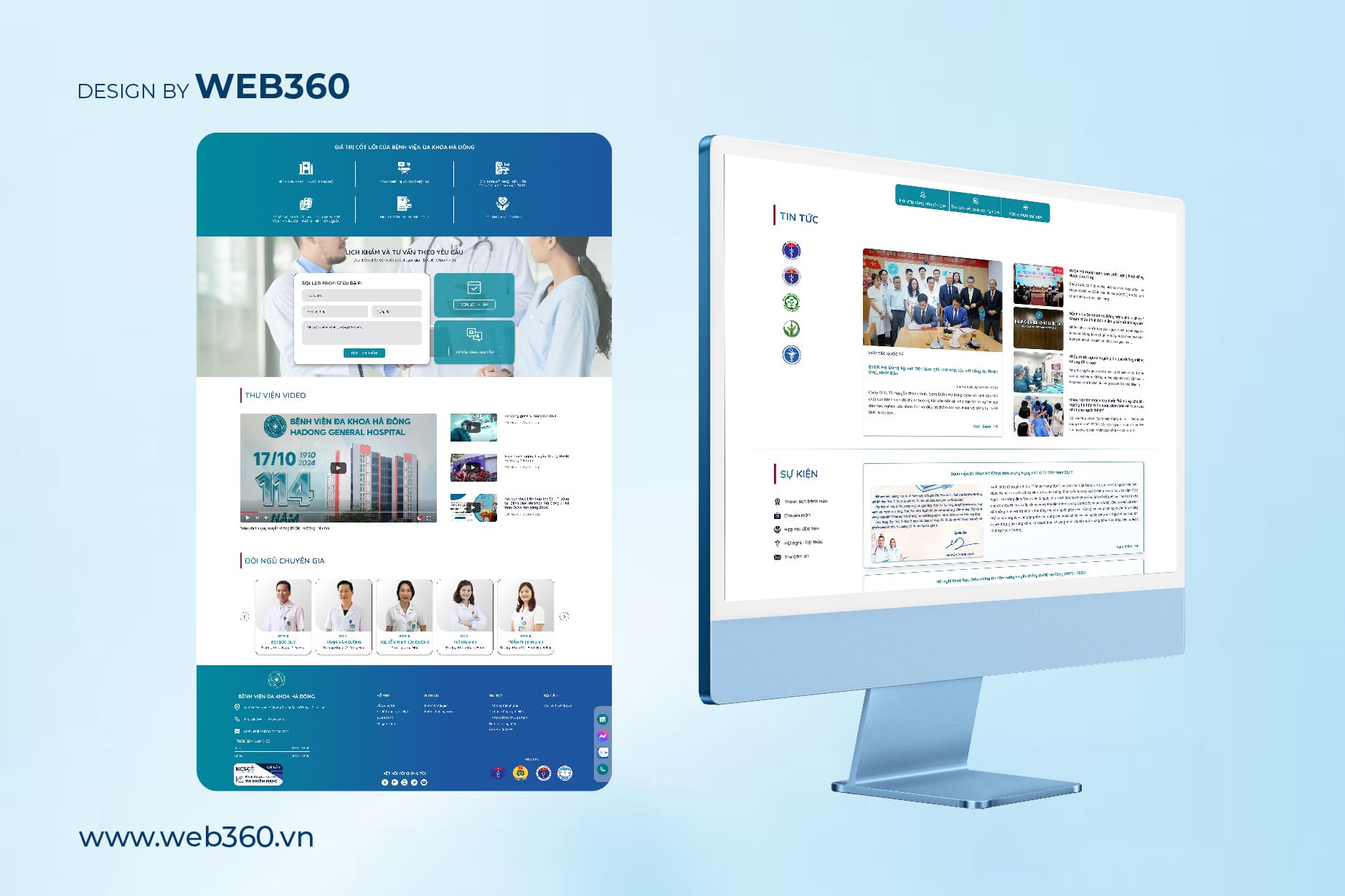 Trang chủ website bệnh viện đa khoa Hà Đông