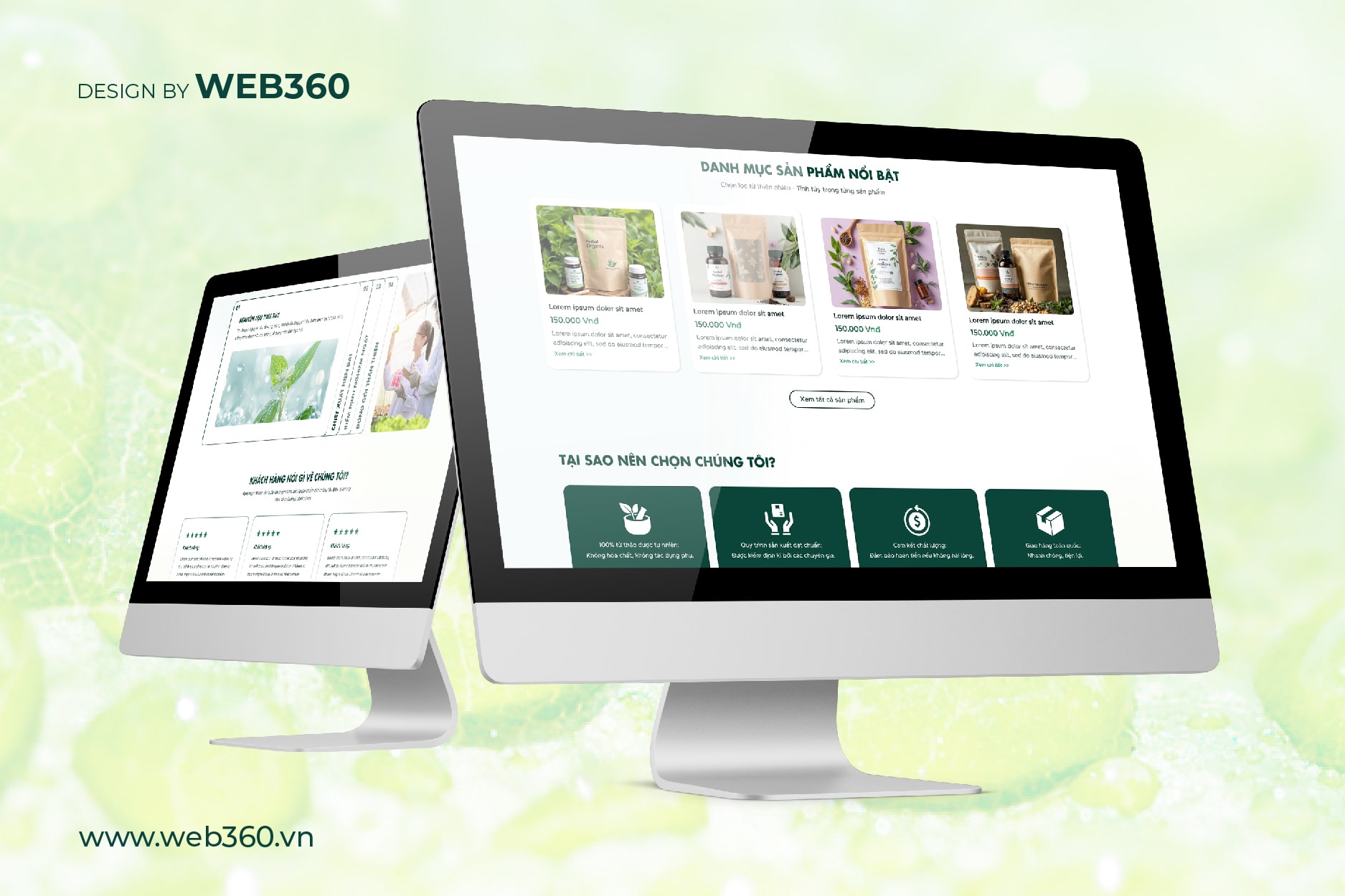 trang chủ website Herbal Wellness CO