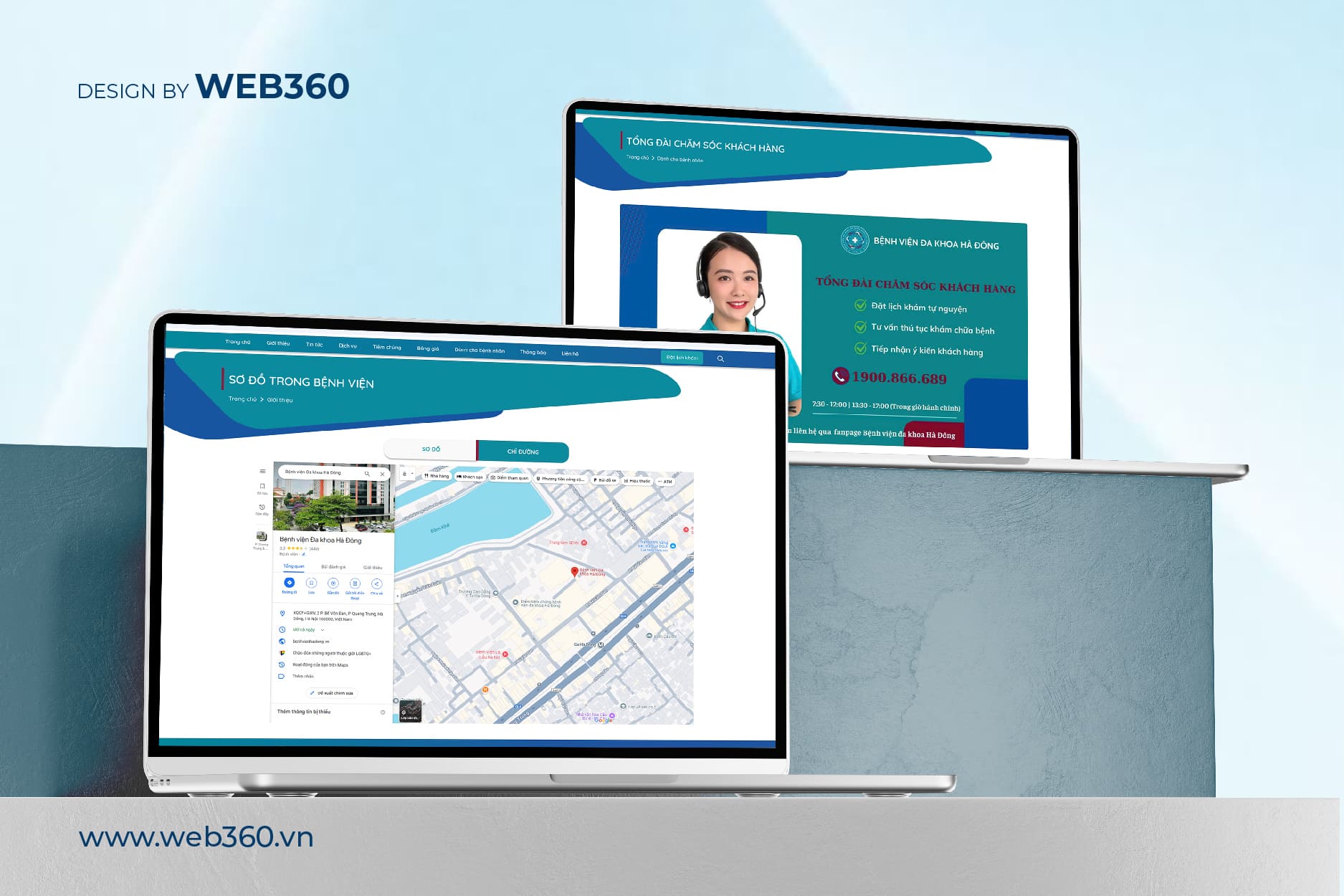 Trang giới thiệu website bệnh viện đa khoa Hà Đông