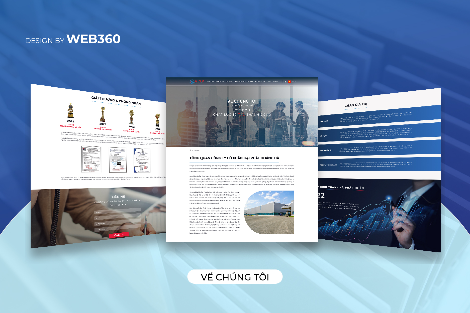 Trang giới thiệu website Đại Phát Hoàng Hà