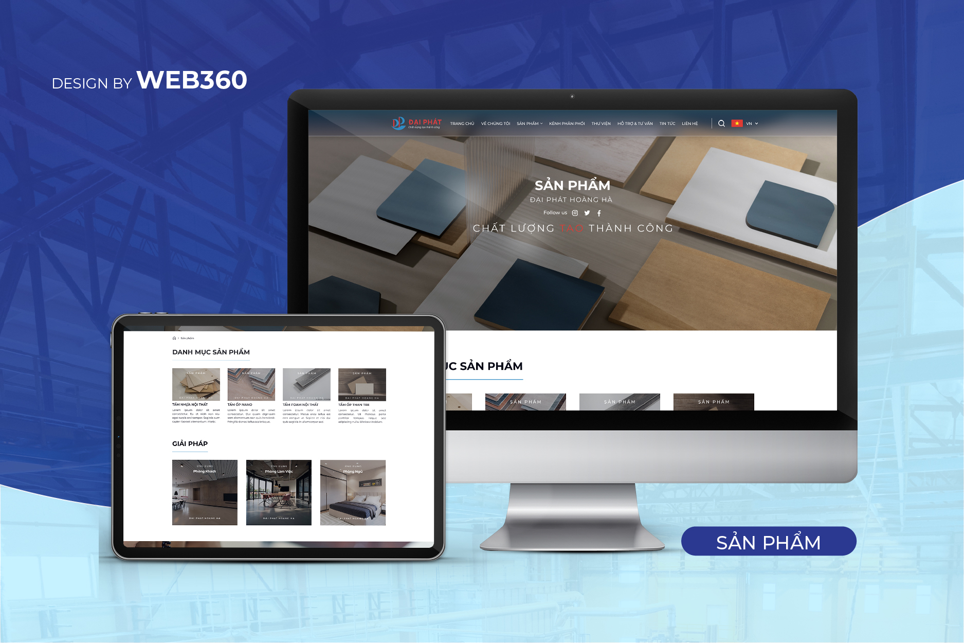 Trang sản phẩm website Đại Phát Hoàng Hà