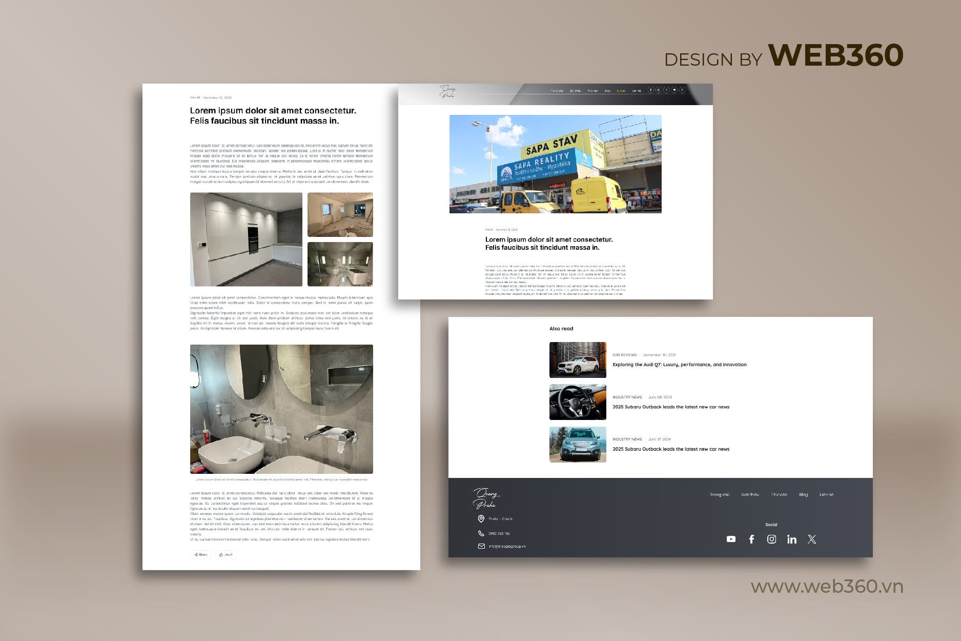 trang sự kiện website cá nhân Quangpraha